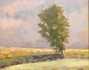 konrad magi Landscape of Viljandi oil on canvas